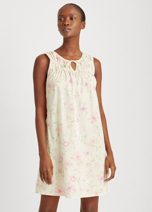 Women's Ralph Lauren Floral Cotton-Blend Nightgown | 764081FZM